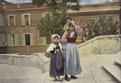 Rom, Familie steigt zur Trinità dei Monti auf von European Photographer